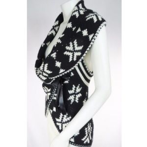 Elan Black and White Knit Vest